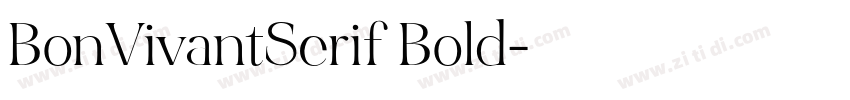 BonVivantSerif Bold字体转换